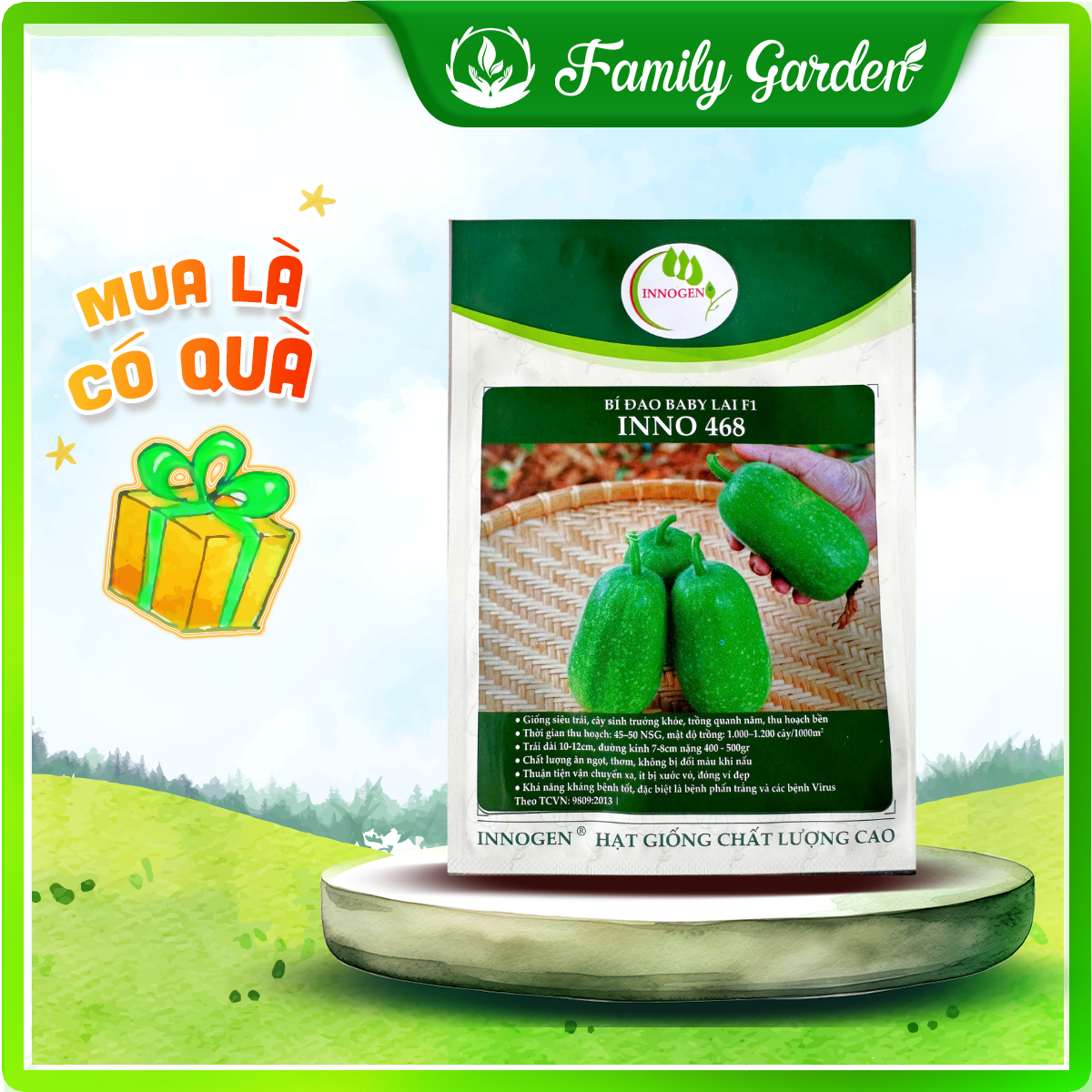 Hạt Giống Bí Đao Baby Lai F1 INNO 468 | Gói 20 Hạt